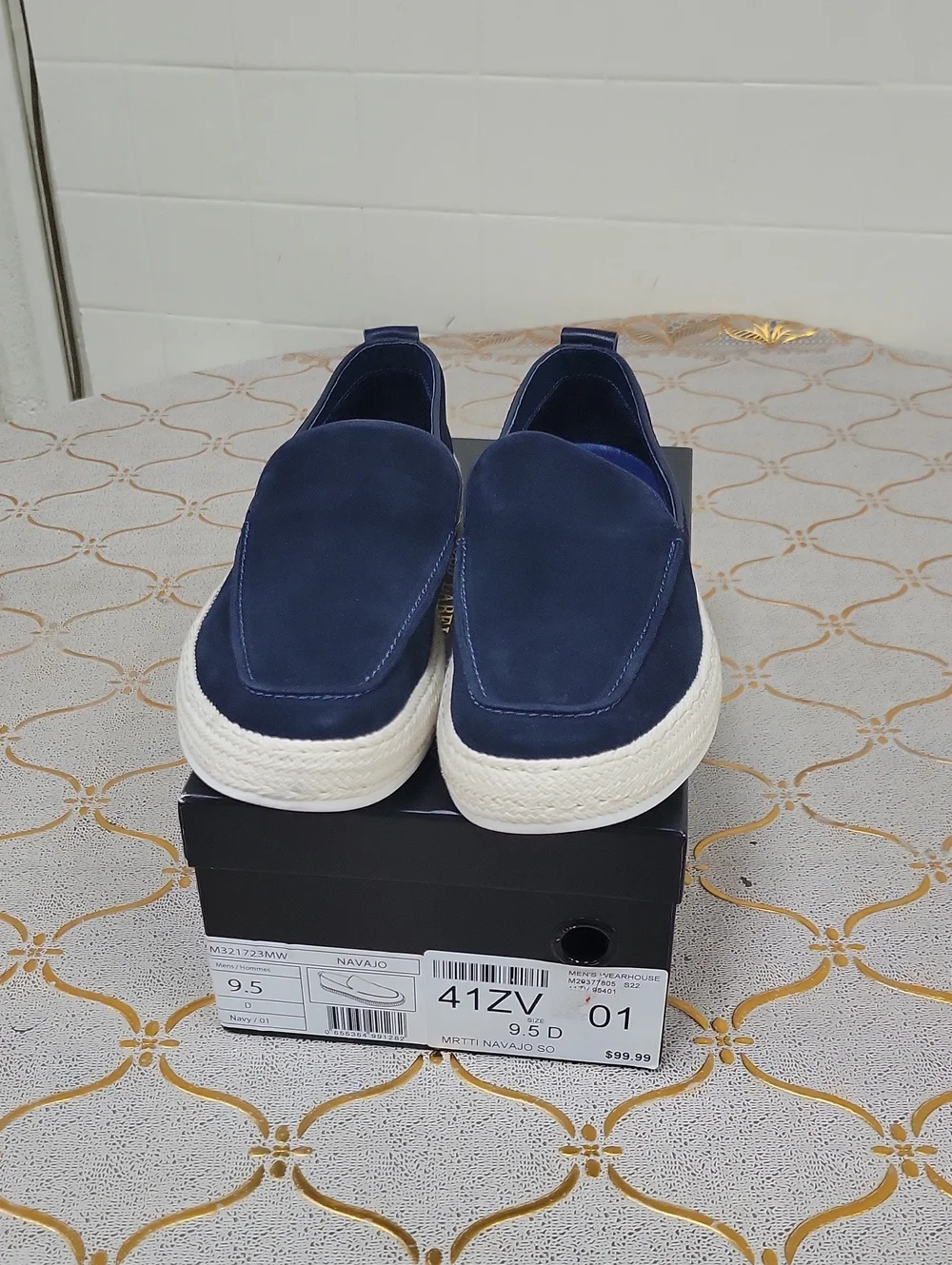 Men's Navy Slip-On Casual Shoes - Unknown Brand